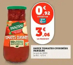 Utile Sauce tomates cuisinées panzani offre