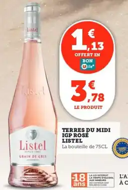 Utile Terres du midi IGP rosé listel offre