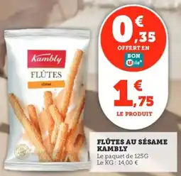 Utile Flûtes au sésame kambly offre
