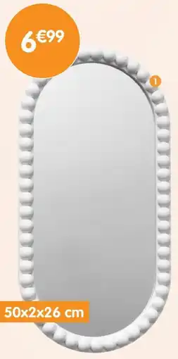 b&m Miroir bord blanc bubble offre