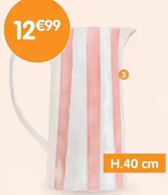 b&m Vase pichet rayé offre