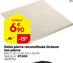 Weldom Dalle pierre reconstituée Océane ton pierre offre