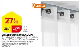 Weldom Voilage tamisant Kaolin offre