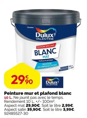 Weldom Dulux Valentine Peinture mur et plafond blanc offre