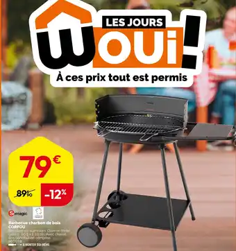 Weldom Somagic Barbecue charbon de bois CORFOU offre