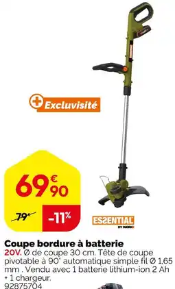 Weldom ESENTIAL BY WORX Coupe bordure à batterie offre