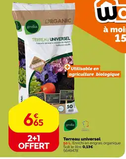 Weldom geolia Terreau universel offre