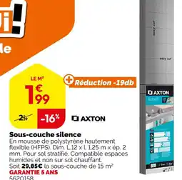 Weldom Axton Sous-couche silence offre