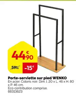 Weldom WENKO Porte-serviette sur pied offre