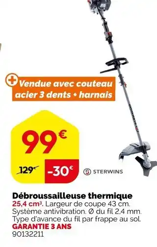 Weldom Sterwins Débroussailleuse thermique offre