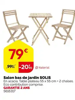 Weldom SOLIS Salon bas de jardin offre