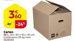 Weldom Carton 96 L offre