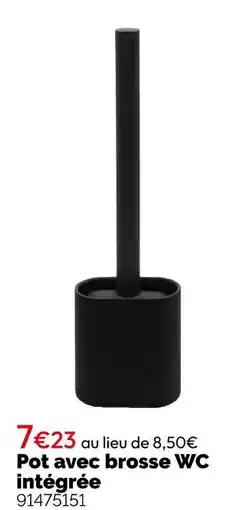 Weldom Pot avec brosse WC intégrée offre