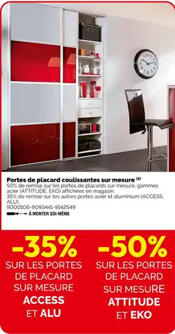 Weldom Portes de placard coulissantes sur mesure offre