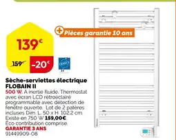 Weldom Sèche-serviettes électrique Flobain II offre