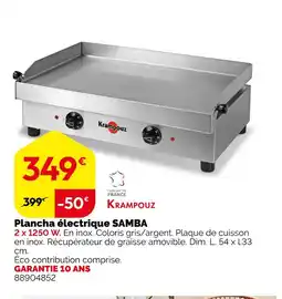 Weldom Krampouz Plancha électrique SAMBA offre
