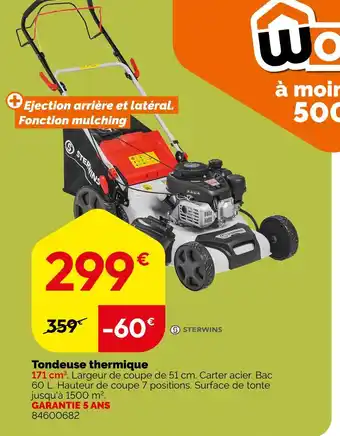 Weldom Sterwins Tondeuse thermique offre