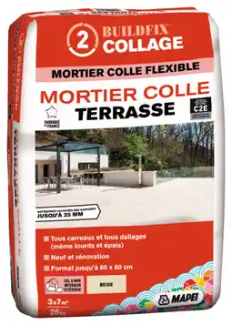 Brico Dépôt Mortier colle terrasse beige 25 kg offre