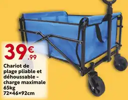Maxi Bazar Chariot de plage pliable et déhoussable offre