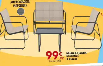 Maxi Bazar Salon de jardin Essentiel 4 places offre