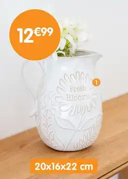 b&m Vase pichet fleur offre
