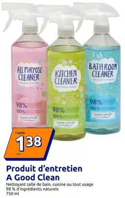 Action Produit d'entretien A Good Clean offre
