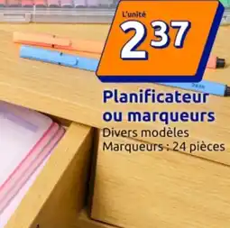 Action Planificateur ou marqueurs offre