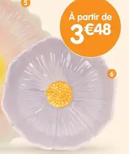 b&m Assiette creuse fleure offre