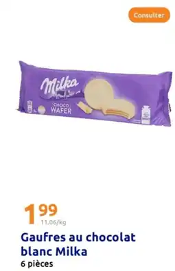 Action MILKA Gaufres au chocolat blanc offre
