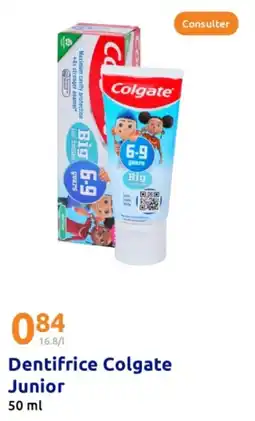 Action COLGATE Dentifrice Junior offre