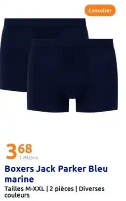 Action Boxers Jack Parker Bleu marine offre