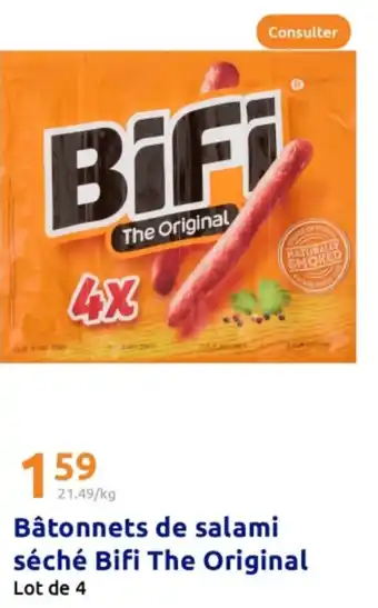 Action Bâtonnets de salami séché Bifi The Original offre