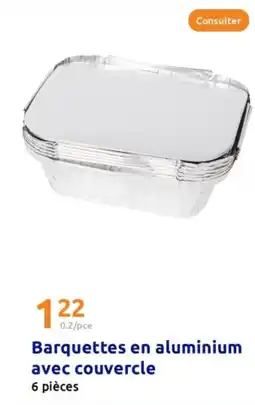 Action Barquettes en aluminium avec couvercle offre