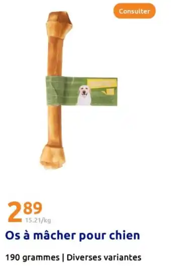 Action Os à mâcher pour chien offre
