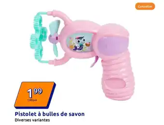 Action Pistolet à bulles de savon offre