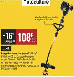 Bricorama TRIMMAC Coupe-bordures thermique offre