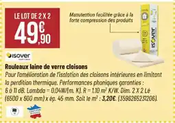Bricorama ISOVER Rouleaux laine de verre cloisons offre