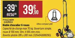 Bricorama FISCHER DAREX Diable d'escalier 6 roues offre