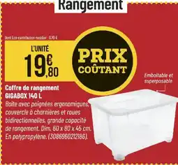 Bricorama Coffre de rangement gigabox offre