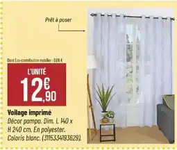 Bricorama Voilage imprimé offre