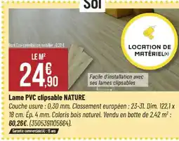 Bricorama Lame pvc clipsable nature offre