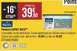 Bricorama RIPOLIN Peinture esprit déco offre