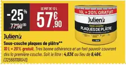 Bricorama JULIENI Sous-couche plaques de plâtre offre