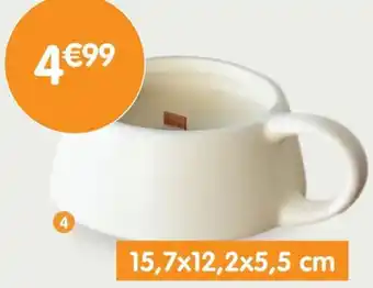 b&m Mug bougie mèche bois offre