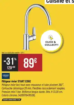 Bricorama Mitigeur évier start edge offre