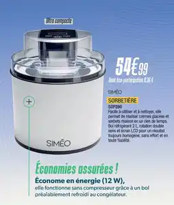 Proxi Confort SIMEO Sorbetière sop260 offre