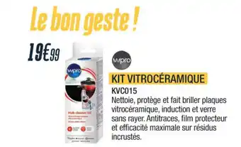 Proxi Confort WPRO Kit vitrocéramique kvc015 offre
