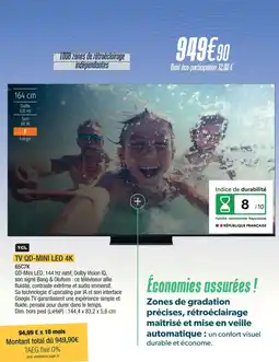 Proxi Confort TCL Tv qd-mini led 4k 65c7k offre