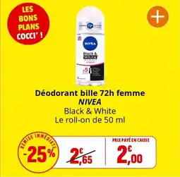 Coccimarket Déodorant bille 72h femme nivea offre