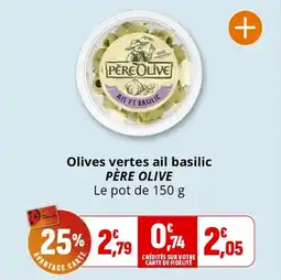 Coccimarket Olives vertes ail basilic père olive offre